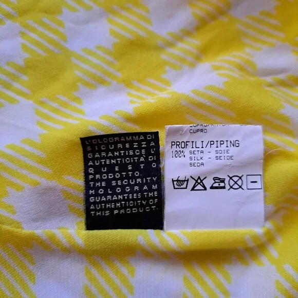 Roberto Cavalli Yellow Ruffle Sheer Silk Blouse Size 38 / XS - Picture 11 of 16